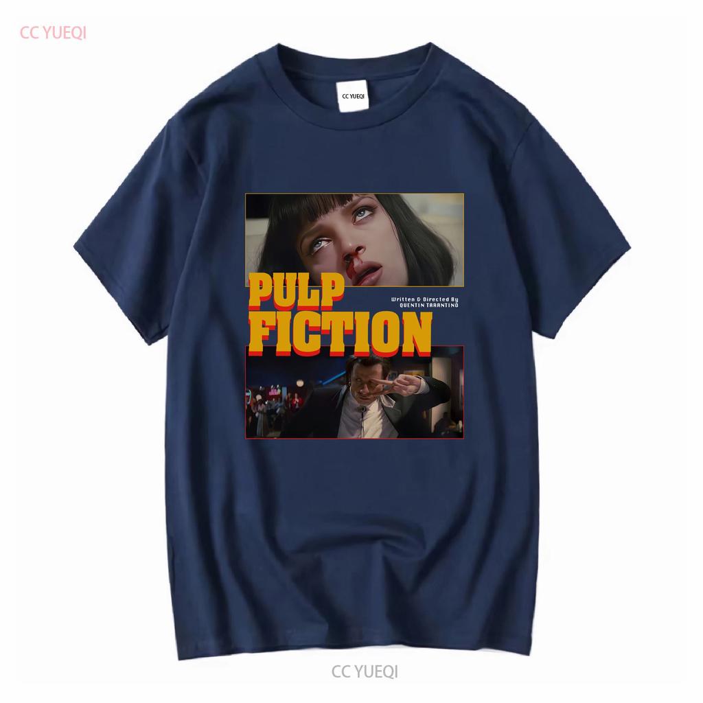 Pulp Fiction Movie T Shirt Vintage Retro for Quentin Tarantino Fans Washed Oversized Birthday Long or Short Sleeves Vintage