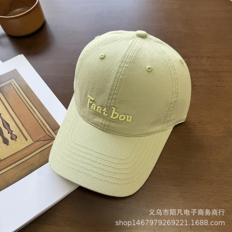 Letter three-dimensional embroidered baseball cap men's simple and versatile face cap couple fashion soft top sun hat