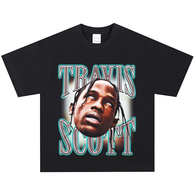 Футболка Travis Scott, Мягкая ткань, Повседневная XXL