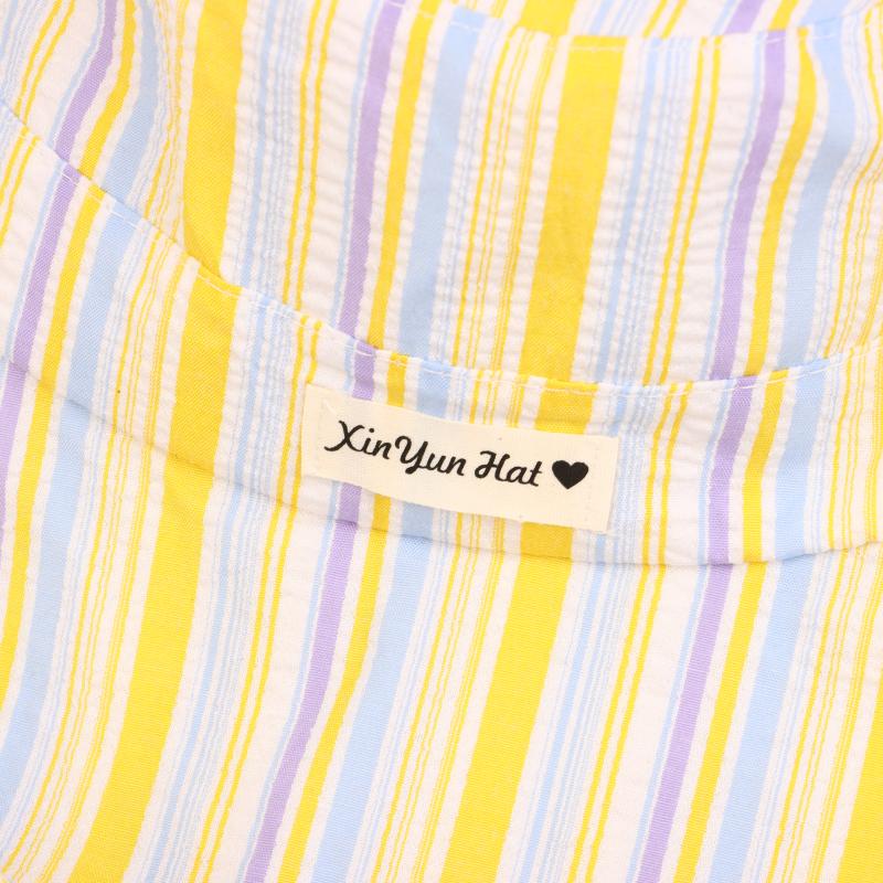 Chapeau Bob à Carreaux à Bord Large et Lacets Été Extérieur Polyvalent Crème Solaire Doux Couleur Contrastée Carreaux Casquettes pour Femmes