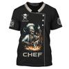 Cook Work T-shirt Personality 3d Printed Customized Name O-neck T Shirts Chef Harajuku Fashion Breathable Tee Top 2026New