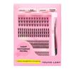 Mixed Length Individual Lash Clusters Soft PBT Material Lash Cluster Kit  Home Makeup
