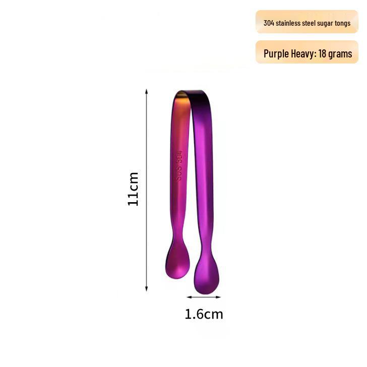 304 Stainless Steel Sugar & Ice Tongs for Coffee and Food, Thickened, Ideal for Restaurant and Bar Use.