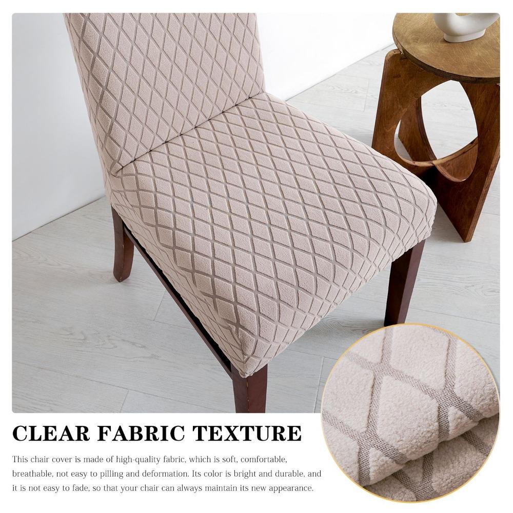 Chair Slipcover Diamond Stretch Elastic Dining Chair Cover Hotel Jacquard Dustproof Slipcover for Home