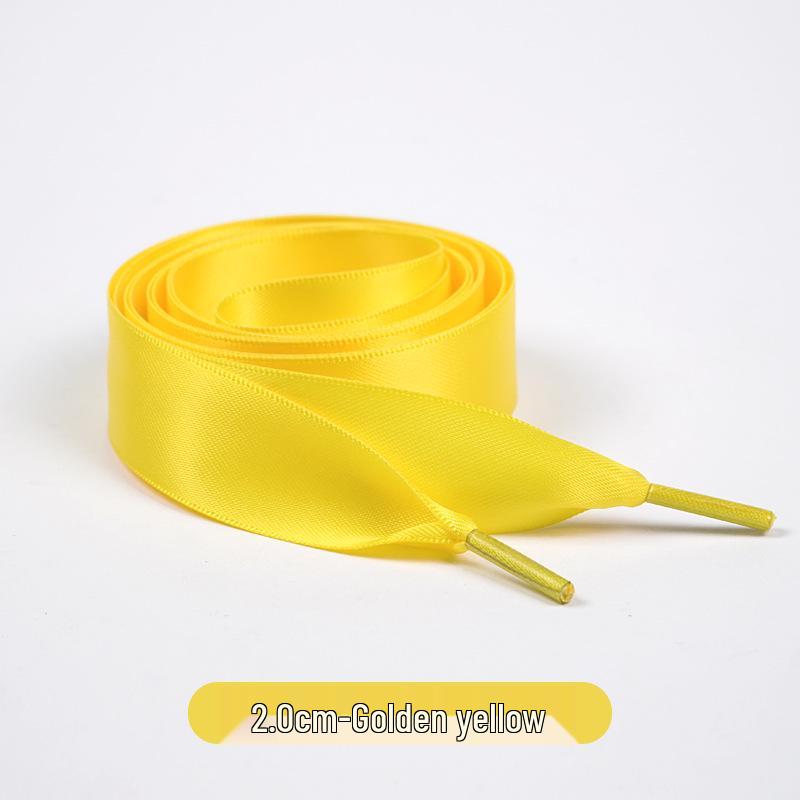 Candy Color Double-Sided 2cm Silk Shoelaces for Casual Shoes & Air Force 1