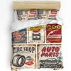 Retro Poster Design Vintage Car Tool Bedding Set 3pcs Duvet Cover Pillowcase Kids Adult Quilt Cover Double Bed Set Home Textile