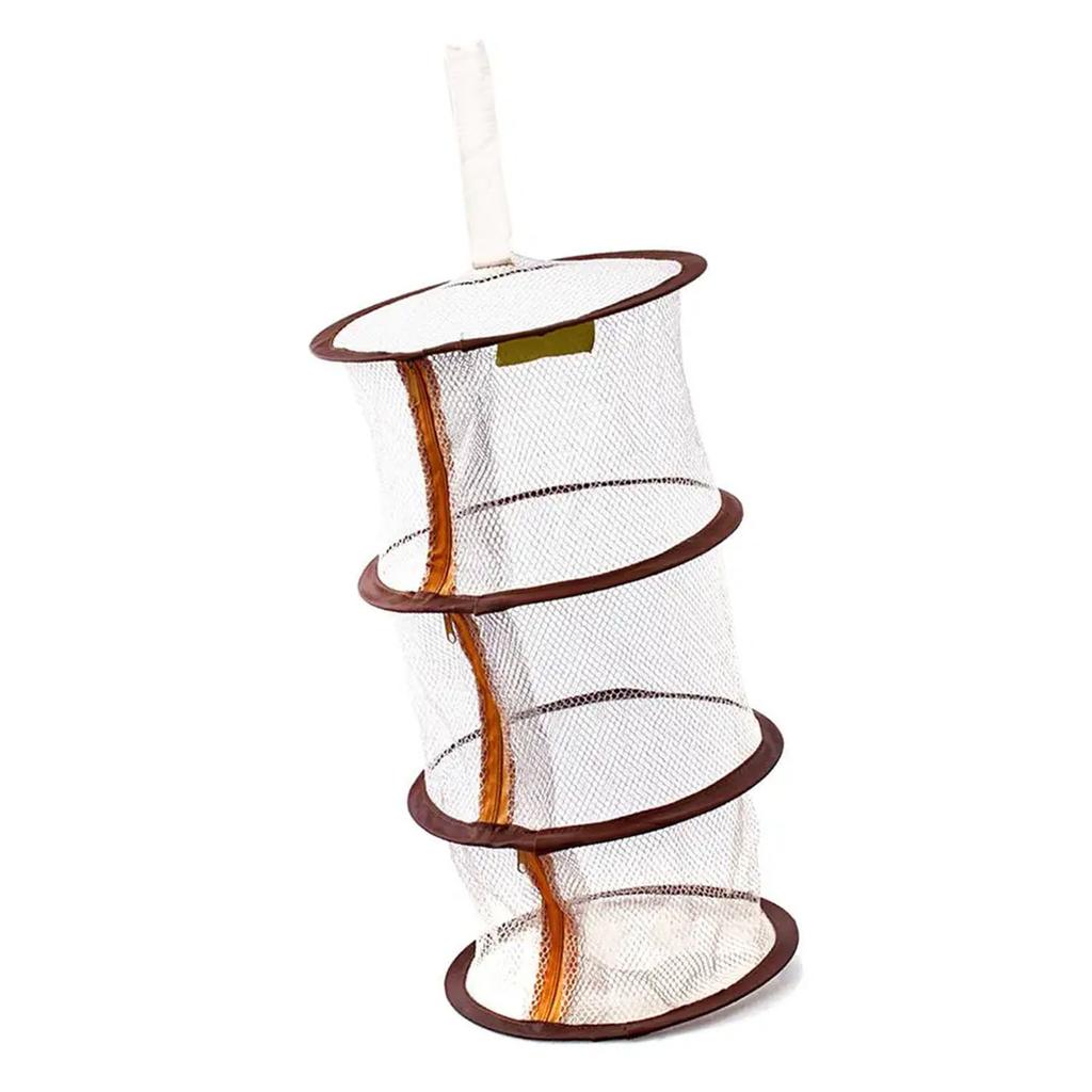 Cesta de Secado para Sujetadores con Cremallera a Prueba de Viento 3 Capas Red Colgante Cesta de Almacenamiento de Malla Organizador Cesta de Secado Colgante para Ropa Sujetadores