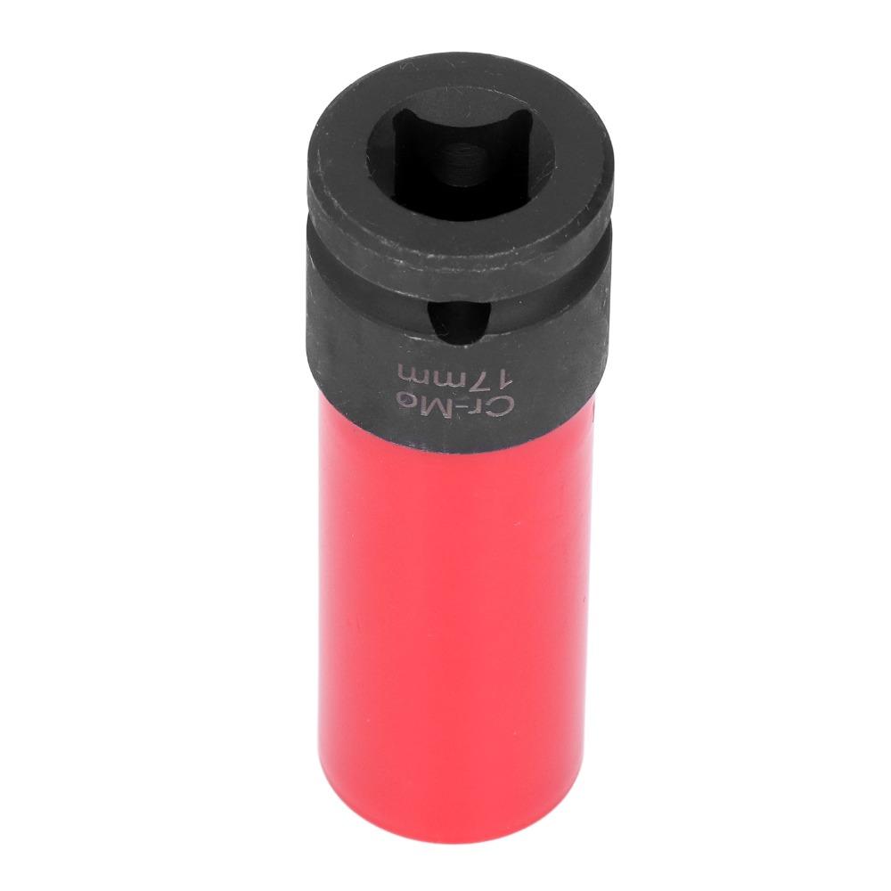 1/2 Inch Drive Wheel Lug Nut Sleeve 17mm Size Anti Theft Socket Tire Maintenance Technicians