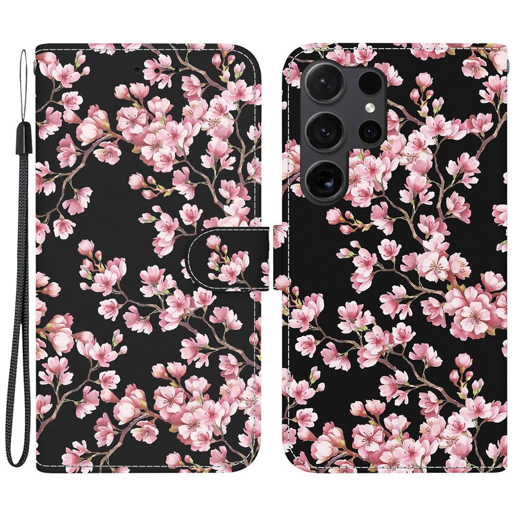 Für Samsung Galaxy S25 Ultra Brieftasche Handyhülle Sturzsichere Leder Klapphülle Musterdruck