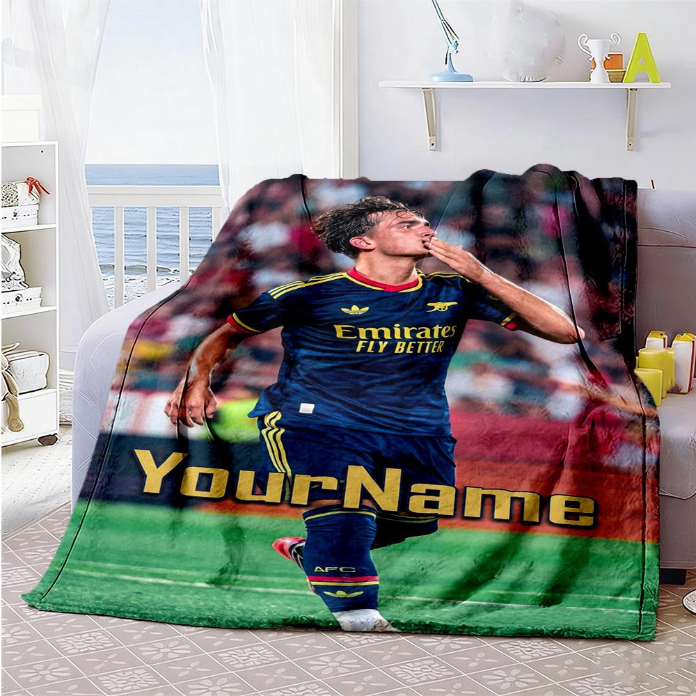 Arsenal Personalized Text Blanket Throw Personalized Blanket Soft & Cozy Throw For Livingroom Office Chair Chair Bed Four Seasons Multipurpose