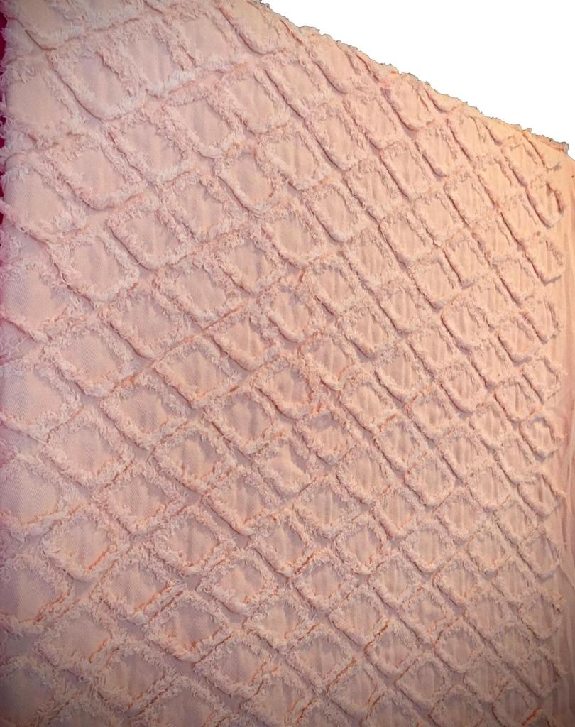 Fringe Diamond Denim Handmade Denim Thin Cotton Denim 1m Fabric, Remnants, Fabric, (Cherry Blossom)