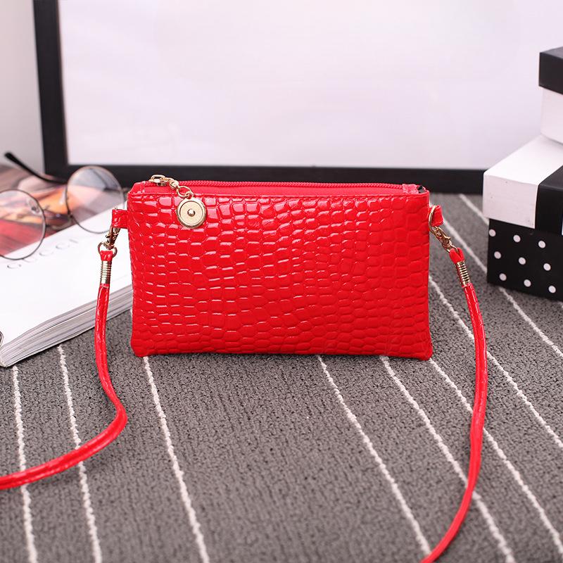 Alligator Small Square Bag Women's Coin Bag Hand Shoulder Crossbody Bag Leather Key Mobile Coin Purse