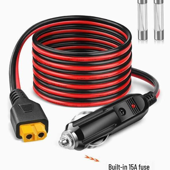 Pure Copper Core Cigarette Lighter Adapter To XT60 for Battery Charging - Suitable for Car, Boat, and RV.