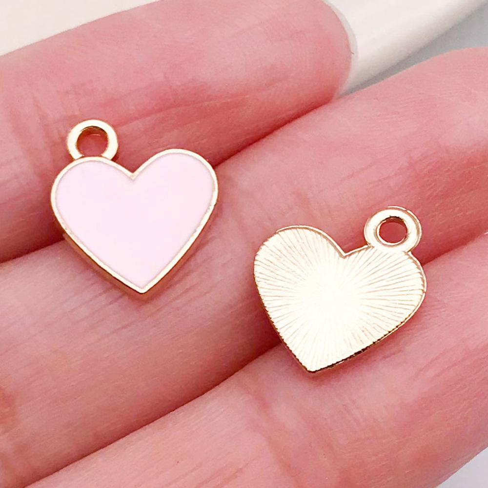 Red And Love Heart Peach Jewellery Accessories Diy Bracelet Keychain Necklace Pendant Alloy Oil Drop