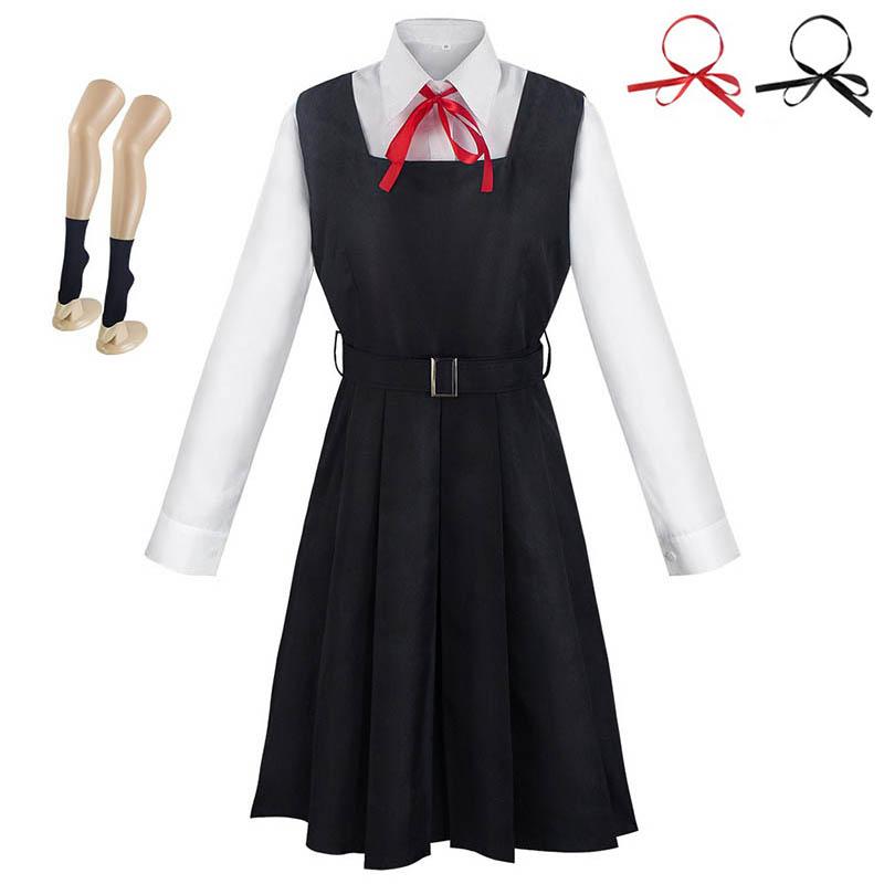 Mitaka Asa Cosplay Kostüm Mit Kleid Schwarz Rot Krawatte Socken Halloween Comic Con Übergröße Mitaka Asa Outfits