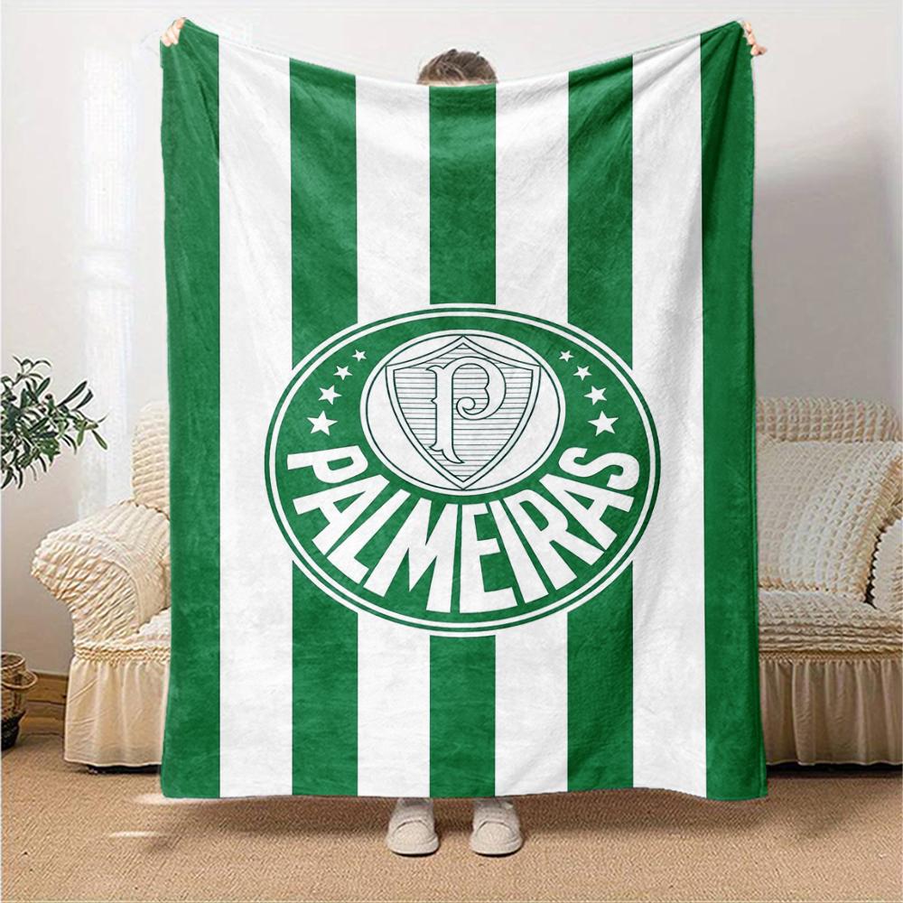 Palmeiras Theme Printed Blanket - Perfect for Couch, Bed, Travel & Outdoor Use | Machine Washable, Cozy & Durable.