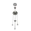 Retro Chinese Plum Blossom Fan Brooch with Tassel Pendant