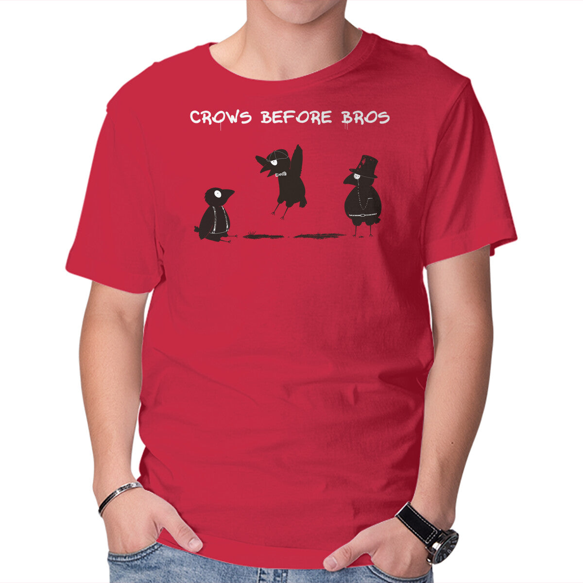 Unisex Crew Neck T-Shirt Crows Before Bros Graphic Short Sleeve Casual Tee XL