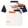 Fashion Block Digital Printing Pattern Men's Regular Edition Polo Shirt Summer Casual Outdoor Short Sleeved Top