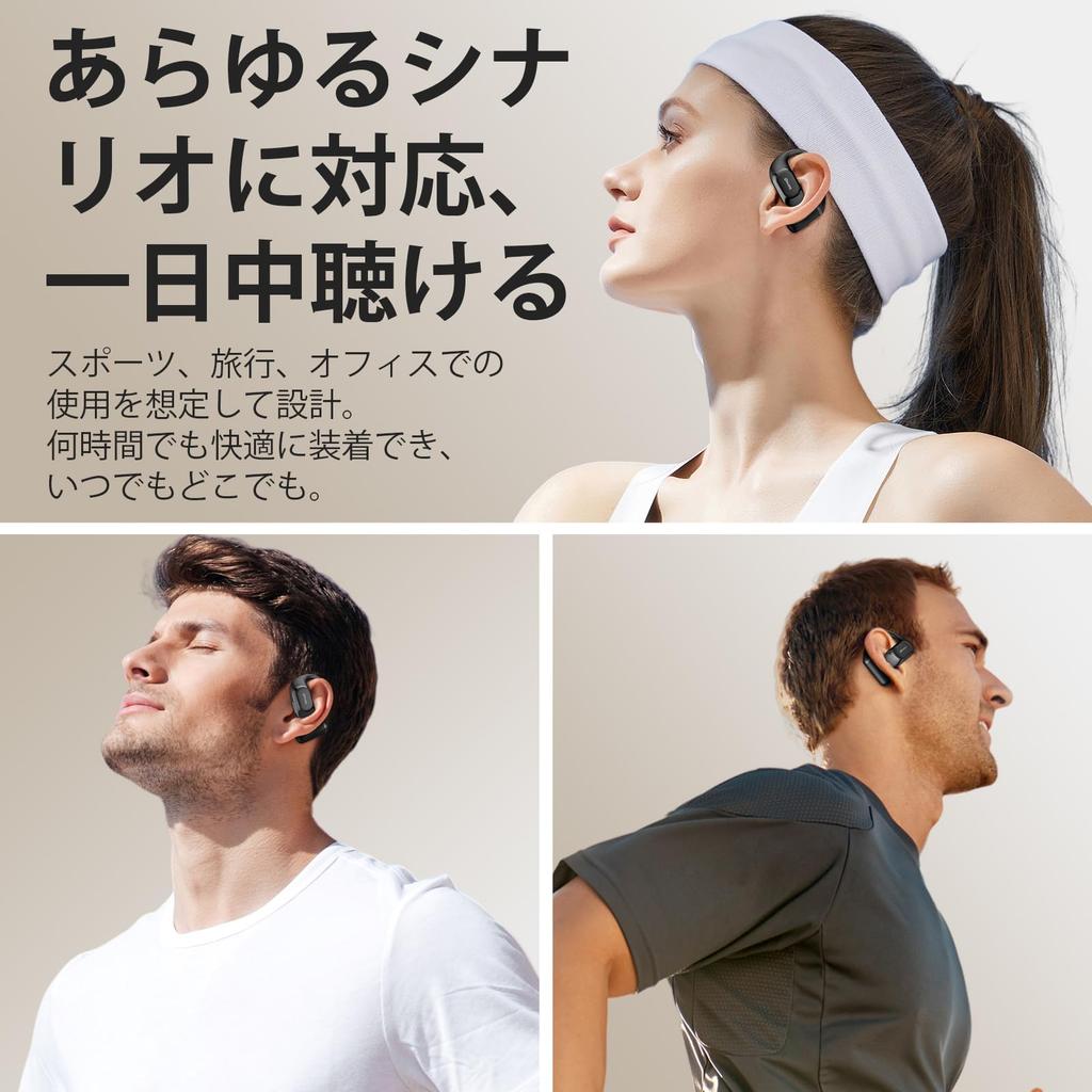 OHAYO Wireless Bluetooth Up To 40 Hours of No Ear IPX6 Air ENC Noise Automatic with No Sound Separate Left and Right LED Charging Case Included