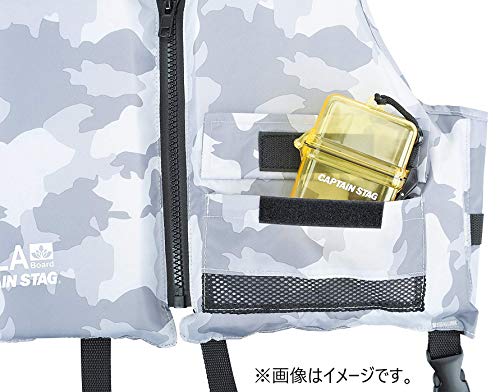 Captain Stag (CAPTAIN STAG) Floating Vest with Reflective Tape and Pockets, Adult, Botanical, HULA US-3010