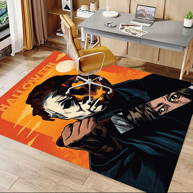 Halloween Horror Icon Carpet For Playroom Bedroom Living Room Sofa Home Decorkids Game Area Rug Nonslip Floor Mat