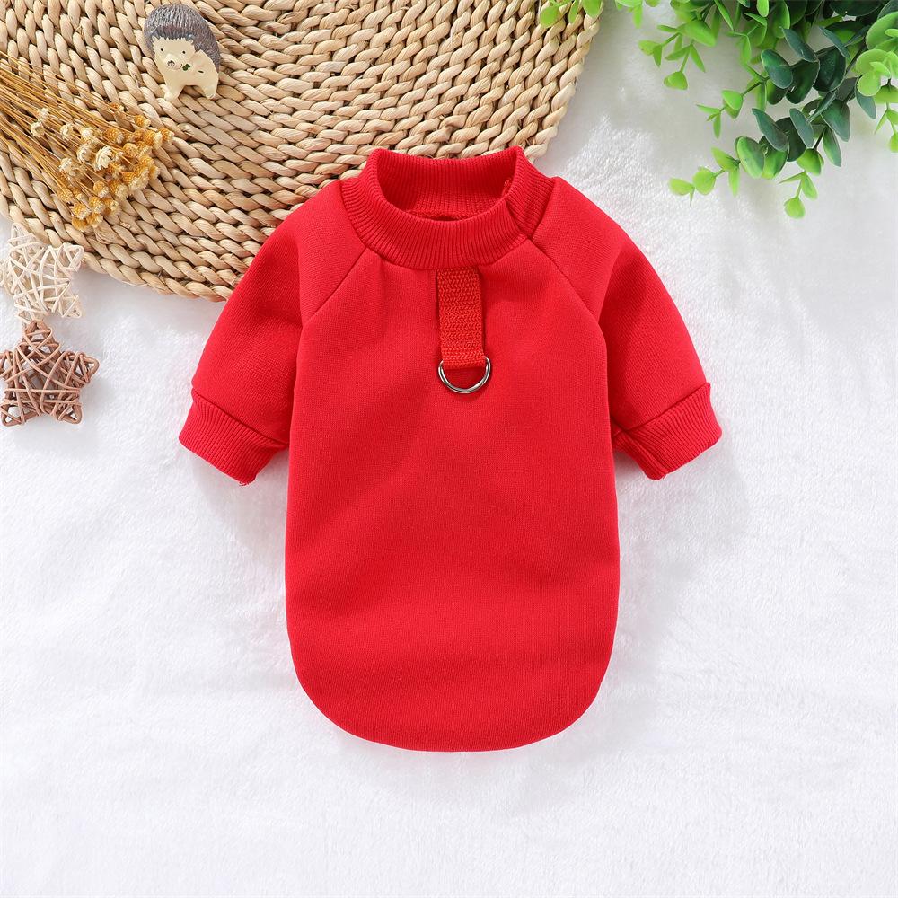 Pet Fleece Sweater Two Feet Autumn and Winter Puppy Dog Cat Teddy Bigbear Traction Hatless Clothing Supplies Apparel