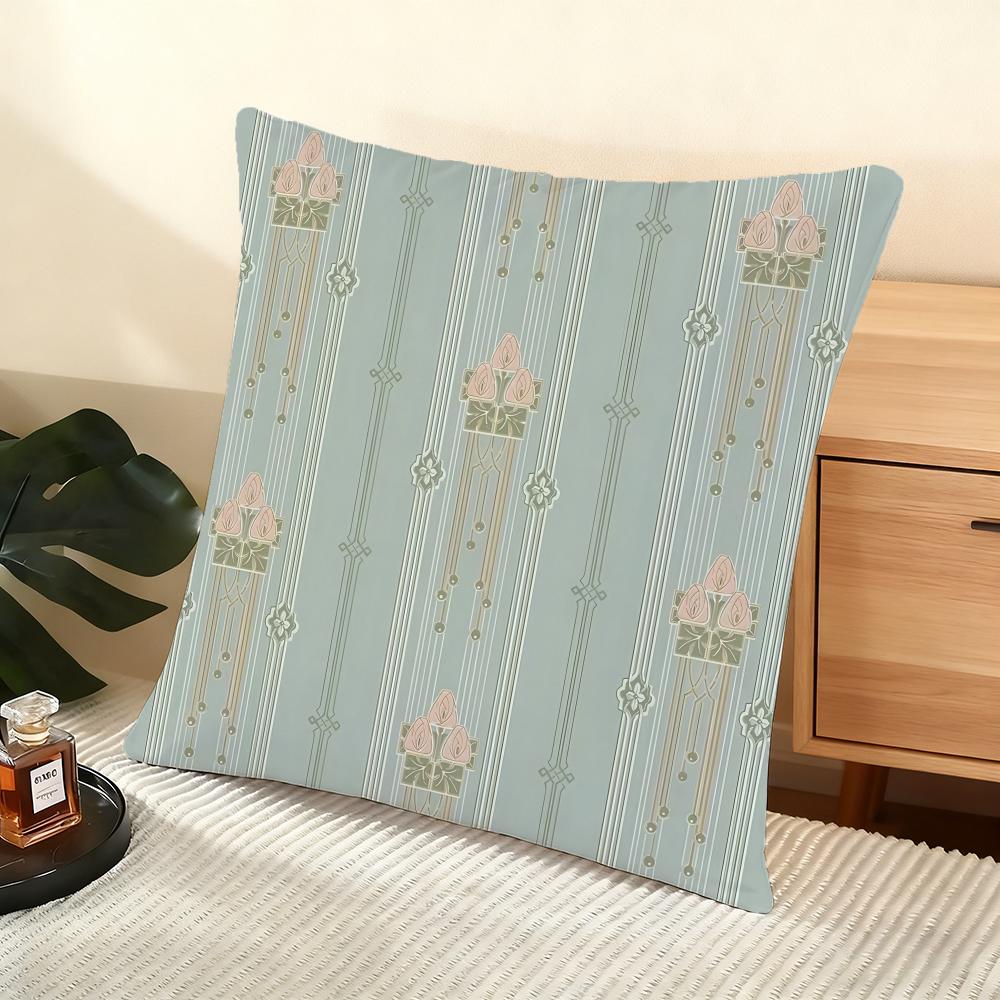 European retro Cushion Cover Soft Short Plush Pillow Cover Smooth Cozy Texture Aesthetic Cushion Case Home Decor