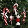 1/6Pcs Christmas Lollipop Candy Cane Pendant Xmas Tree Hanging Ball Ornaments Christmas Decorations for Home 2024 New Year Gift