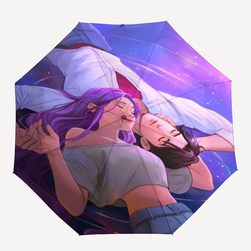 1pc KPop Demon Hunters18 Umbrella, Sun Protection, And UV Shielding. It Has Eight Sturdy Ribs for Outdoor Use And Perfect Gift
