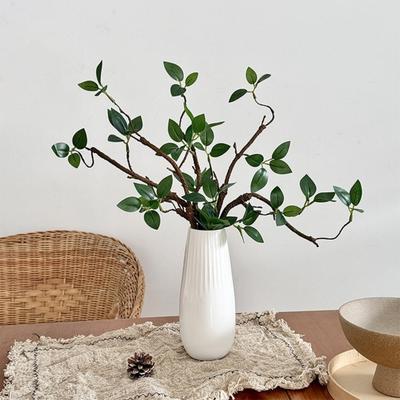 Hastes de Plantas Artificiais Folhagem Artificial Realista Haste de Planta Galhos Falsos Flexíveis com Folhas para Enchimento de Vaso Decoração de Casa Escritório Mesa de Jantar