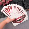 18 Style Randomly Sent Halloween Scary Big Mouth Temporary Tattoo Waterproof Long Lasting Do Not Stimulate Safety Tattoo Sticker