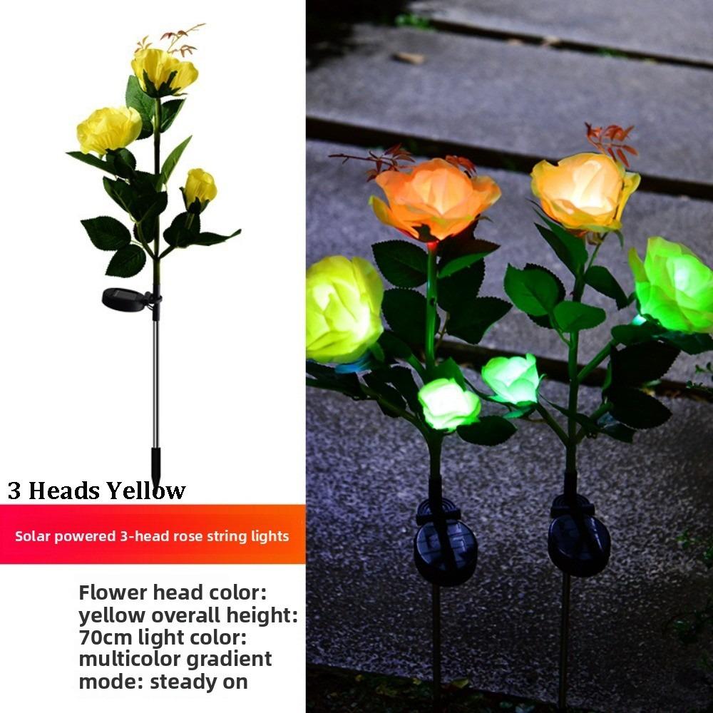 1/3 Heads LED Simulated Solar Lights Waterproof 5 Colors Outdoor Decorative Solar Light Lawn Decoration Landscape Light