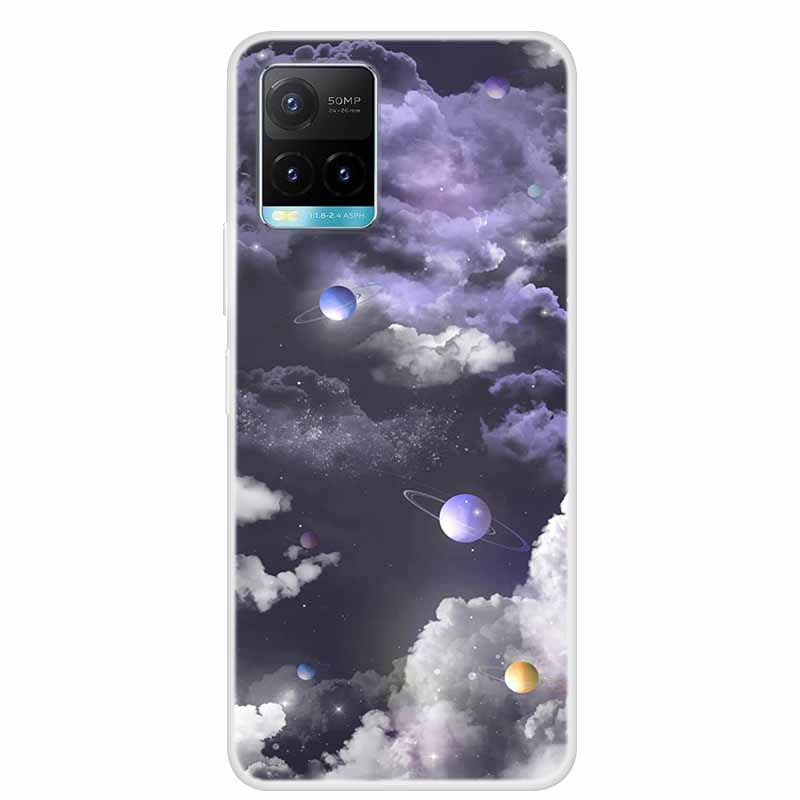 Christmas For Vivo Y21s Case TPU Soft Silicone Back Cover Case For Vivo Y21s V2110 Shockproof Coque VivoY21s Shell Cartoon Funda