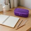 Portable School Supplies Bag Multi-compartment Pencil Case, Large Capacity Durable Stationery Organizer, Polyester Compact Wear-resistant Pouch