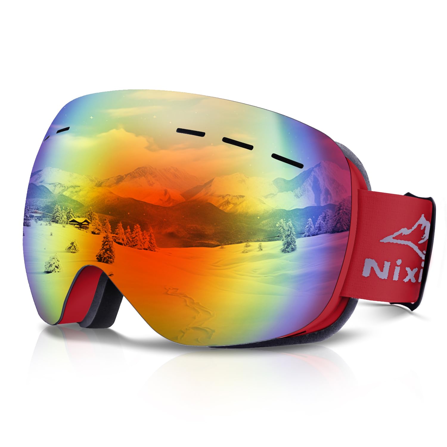 

Rovolt Ski Glasses Compatible for 2025 Baseball Double UV Helmet Unisex for Winter and Skiing Goggles, [New & 180° Wide-Vision Lens], Anti-Fog,