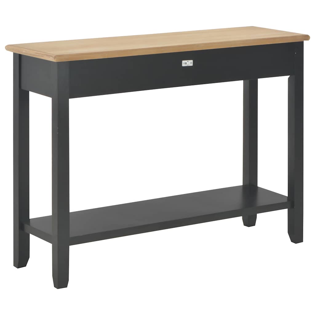 Console Table Black 110 x 35 x 80 cm Wood