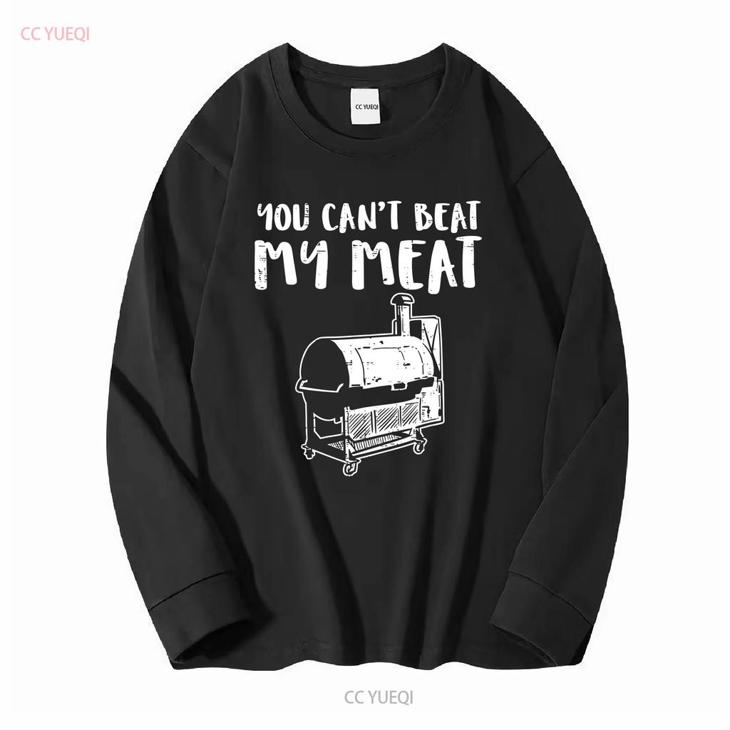 You Cant Beat My Meat Funny Bbq Barbecue Grill T Shirt vintage Washed Soft fashion homme Slightly Top For Everyday Wear Unisex