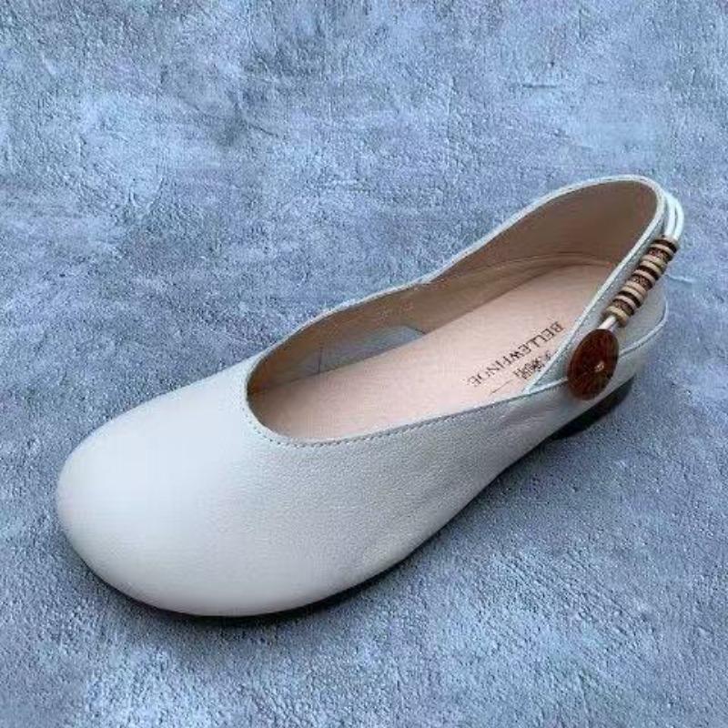 Retro single shoes women's summer and autumn new Harajuku casual Doudou shoes flat bottom one-word buckle Mary Jane shoes