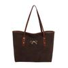Large Capacity Tote Bag For Women With Zipper Closure And Streetwear Design