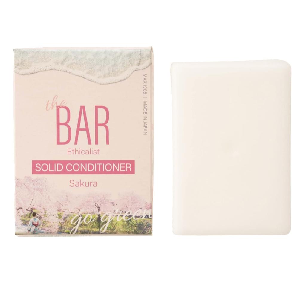TheBAR Solid Functional Highly Made in Sakura Scent Conditioner, Hydrating, Shiny, Moisturizing, Ingredients, Concentrated, Organic, Sakura, Japan,
