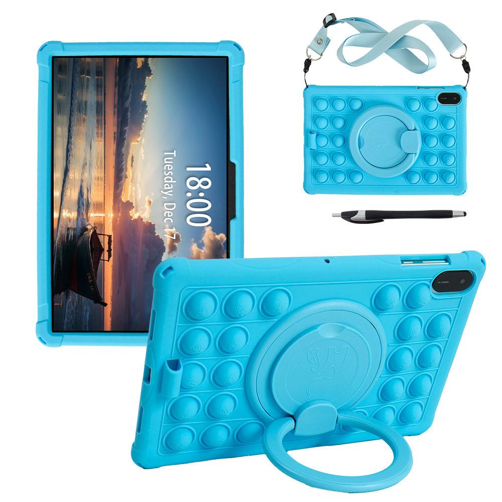 For Honor Pad X8A Case, Bubble Pop Rotating Soft Silicone Case For Honor Pad X9 X8A 11 inch Kids Safe Tablet Stand Cover