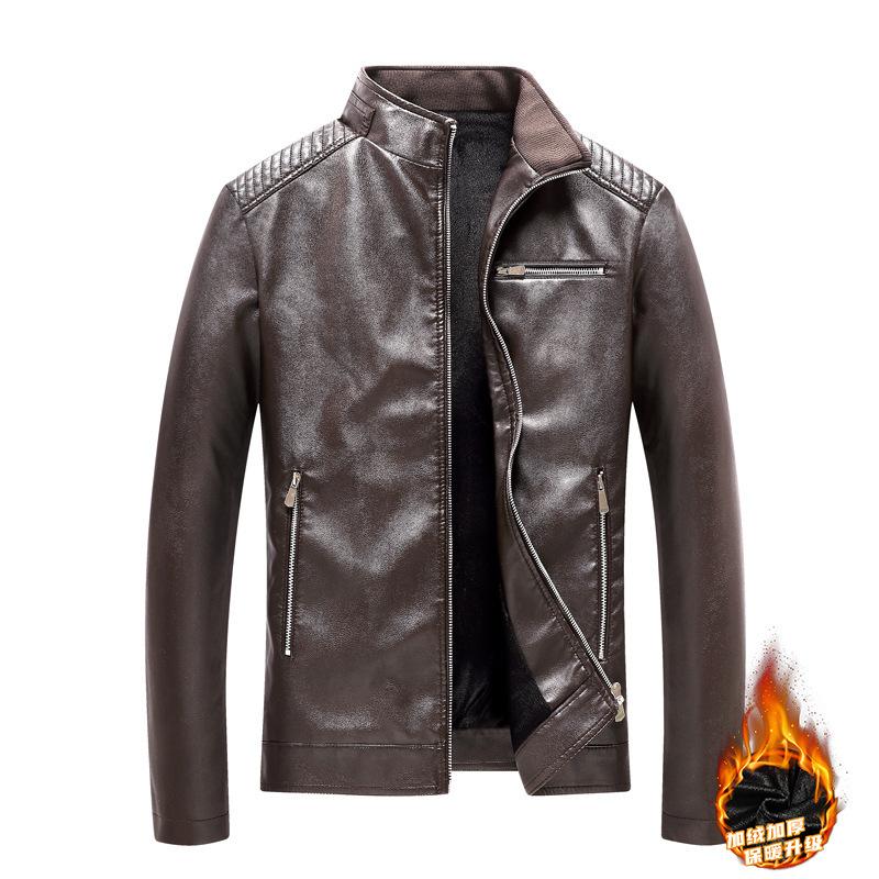 New autumn and winter men's casual leather jacket men's locomotive jacket jacket leather jacket