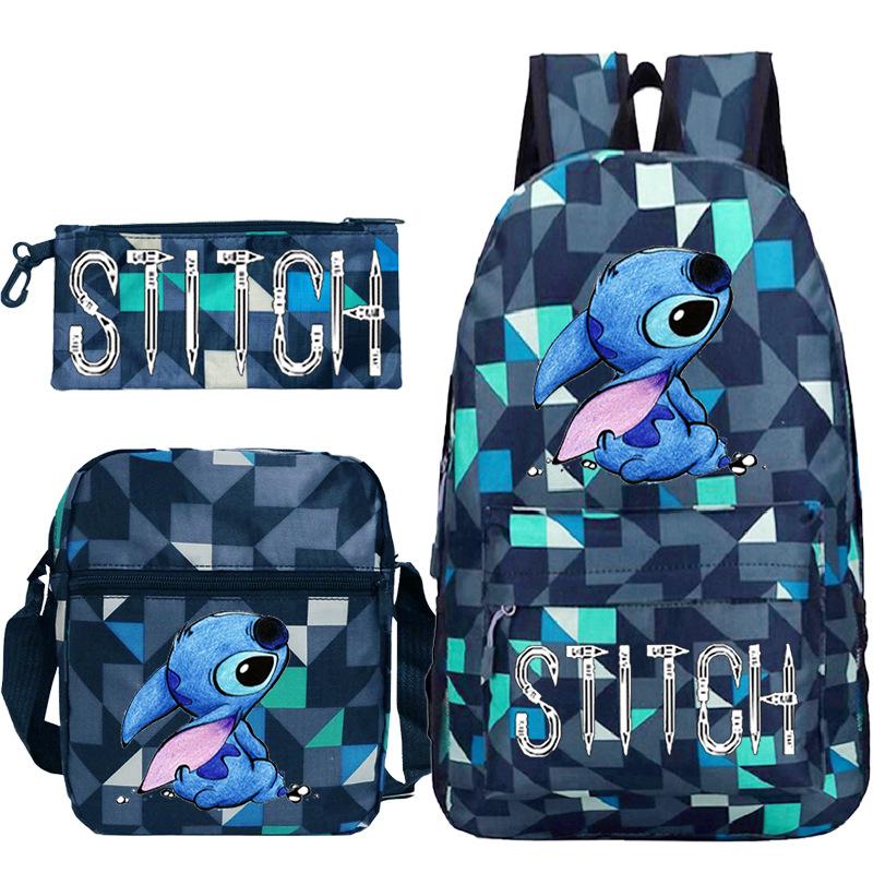 Children'S Backpack Cartoon Printed Schoolbag Shoulder Bag Pencil Case Set