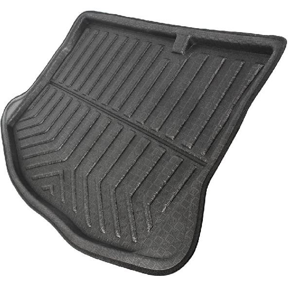 Mallofusa Kofferraumwanne Ladeboden Kofferraumbodenmatte Kompatibel für Ford Fiesta Schrägheck 2009 2010 2011 2012 2013 2014 2015 2016 2017 Schwarz