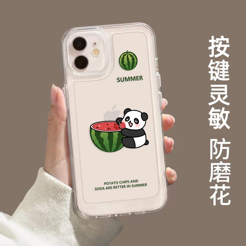 Panda Mobile Phone Case Is Suitable for Apple 11 Small Fresh Iphone11promax Summer Watermelon 11 Cute Fruit 11