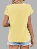 Women's Loose Basic Cap Sleeve T-Shirt Crew Neck Figure Friendly Summer Casual Top