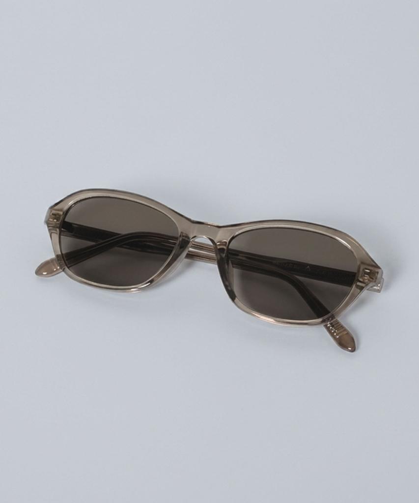 Tukyubeu Retro Cat-Eye Oval Sunglasses(Beige)