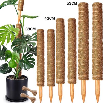 Mosstok 38/43/53CM Monstera Plantensteun Stapelbare Mosstokken voor Planten Kokosturf Totempaal Hoge Mosstok voor Klimplanten