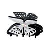 eManco Simple and Trendy Hollow Out Double-Layer Two Tone Butterfly Medium-Sized Clip iInlaid With Czech Rhinestones